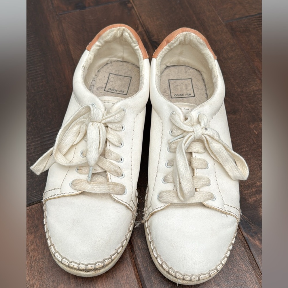 Dolce Vita Cream and Tan Espadrille Sneakers
